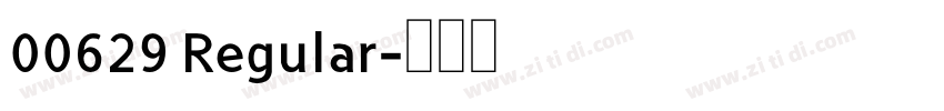 00629 Regular字体转换